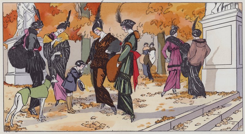 Moda damska z lat 1910 (kolor lito) autorstwa Georges Leonnec