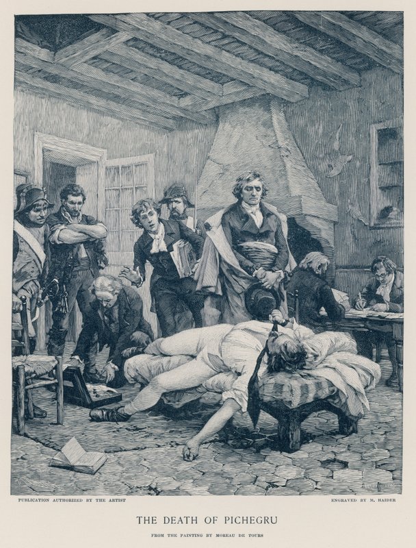Śmierć Pichegru autorstwa Georges Moreau de Tours