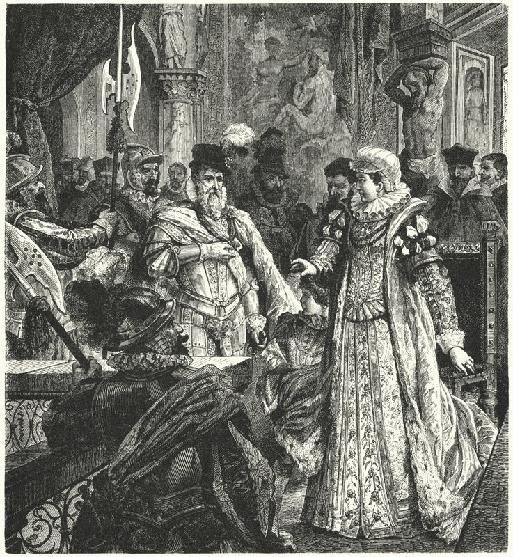 Przybycie księcia Alby do Brukseli, aby objąć stanowisko gubernatora hiszpańskich Niderlandów, 1567 autorstwa German School