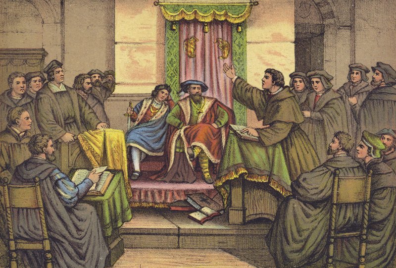 Spór Lutra z dr Eckiem w Lipsku, 1519 autorstwa German School