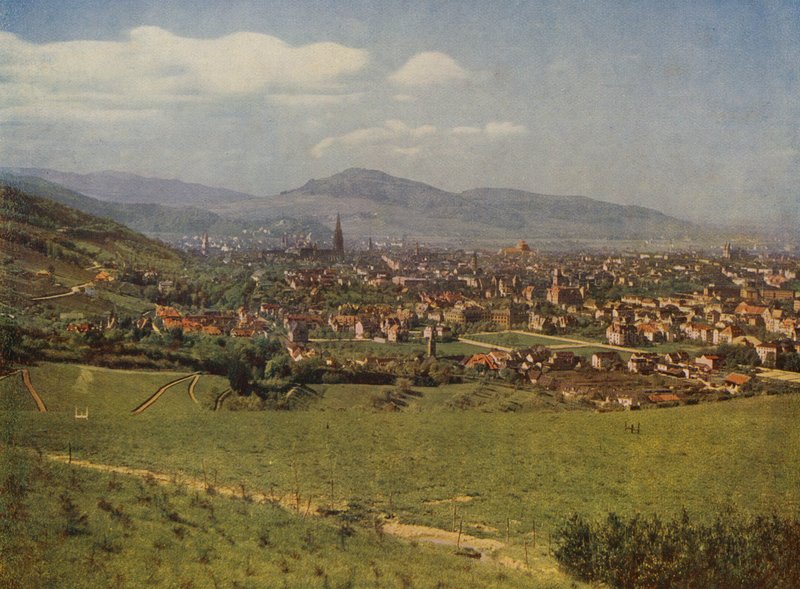 Fryburg Bryzgowijski, Schwarzwald, Niemcy (zdjęcie kolorowe) autorstwa German Photographer