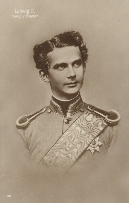 Ludwig II (zdjęcie czarno-białe) autorstwa German Photographer