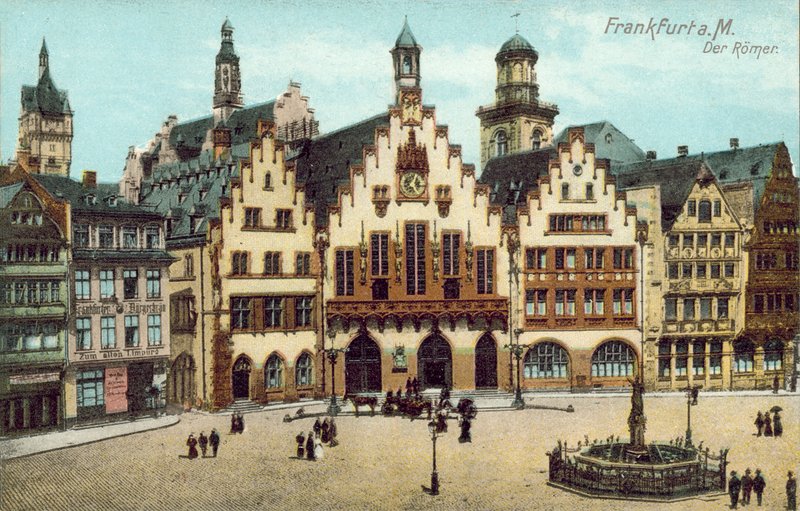Romer, Frankfurt, Niemcy (zdjęcie kolorowe) autorstwa German Photographer