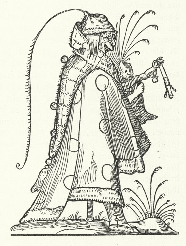 Postać z książki Les Songes drolatiques de Pantagruel (Komiksowe sny Pantagruela) Richarda Bretona (rycina) autorstwa German School
