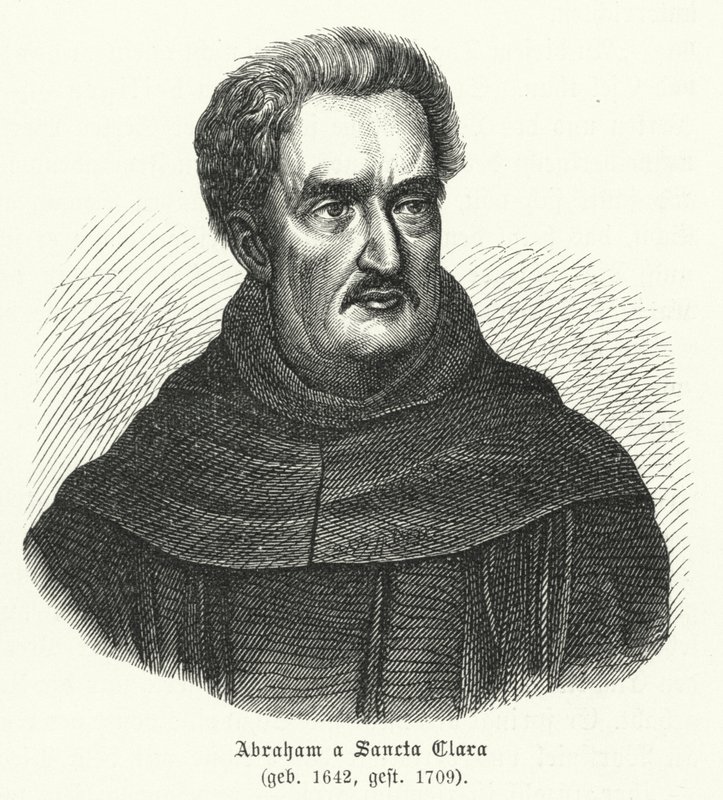 Abraham przez Santa Clara, niemiecki boski (rycina) autorstwa German School