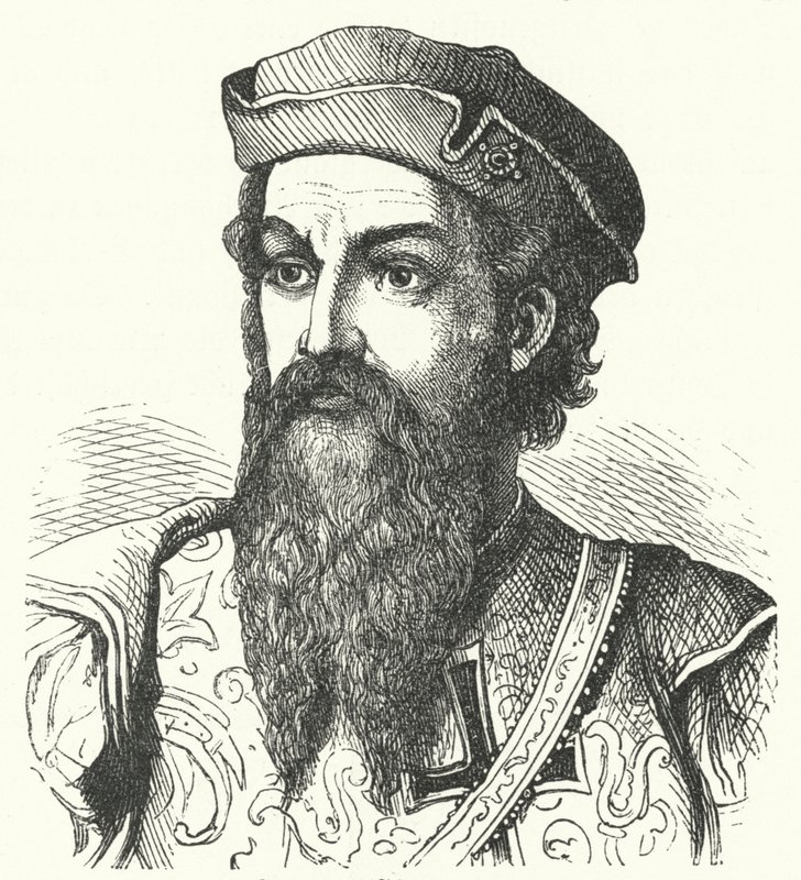 Afonso de Albuquerque, książę Goa, portugalski generał i wicekról portugalskich Indii (grafika) autorstwa German School