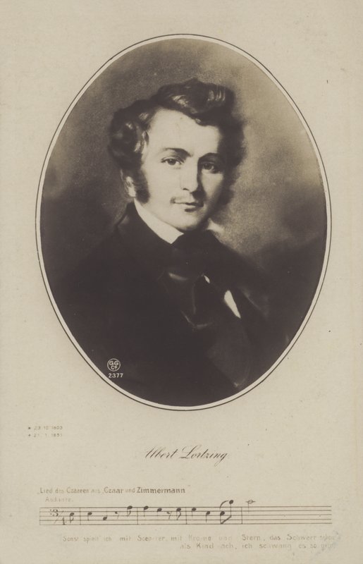 Albert Lortzing , niemiecki kompozytor, aktor i piosenkarz (lito) autorstwa German School
