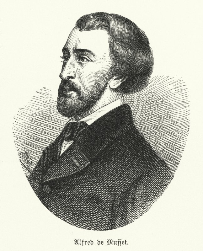 Alfred de Musset, francuski dramaturg, poeta i powieściopisarz (lito) autorstwa German School