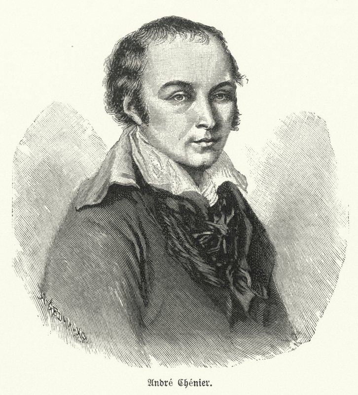 Andre Chenier, francuski poeta (lito) autorstwa German School