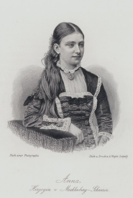 Anna, księżna Meklemburgii-Schwerin (rycina) autorstwa German School