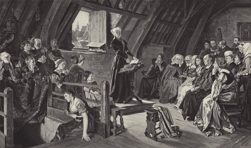 Anne Askew głosi doktrynę luterańską autorstwa German School