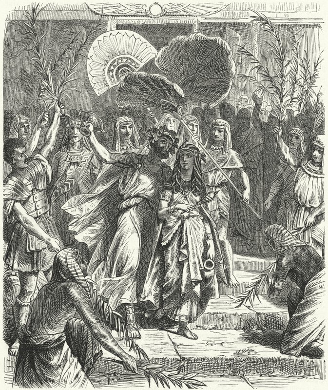 Antoniusz i Kleopatra jako Ozyrys i Izyda (grafika) autorstwa German School