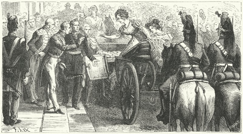 Przybycie królowej Karoliny do Londynu autorstwa German School