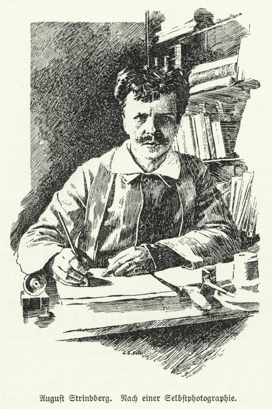 August Strindberg, szwedzki dramaturg, powieściopisarz, poeta i artysta autorstwa German School