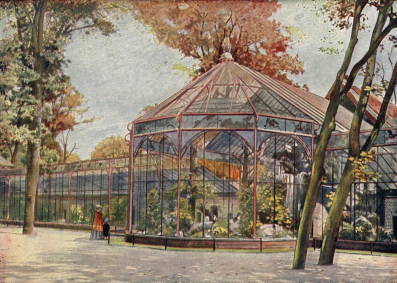 Woliera, Ogród Zoologiczny w Berlinie, Niemcy (kolor lito) autorstwa German School