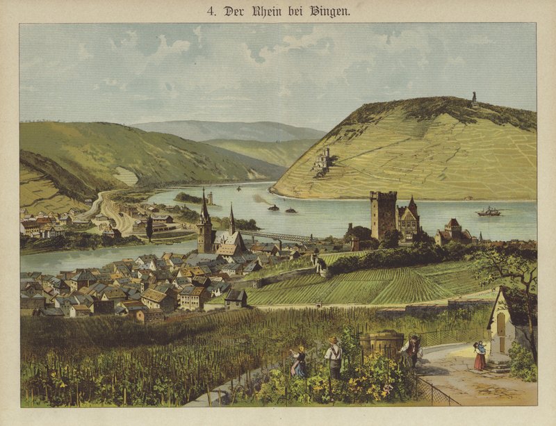 Bingen Am Rhein (kolor lito) autorstwa German School
