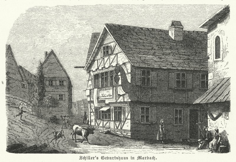 Miejsce urodzenia niemieckiego poety i dramaturga Friedricha Schillera, Marbach am Neckar autorstwa German School