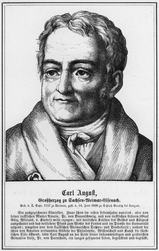 Carl August, wielki książę Sachsen-Weimar-Eisenach (grafika) autorstwa German School