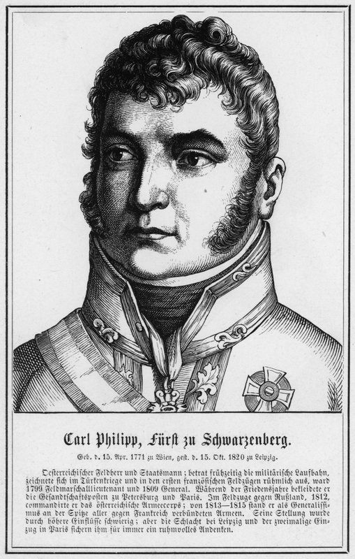 Carl Philipp, książę Schwarzenberg (grafika) autorstwa German School