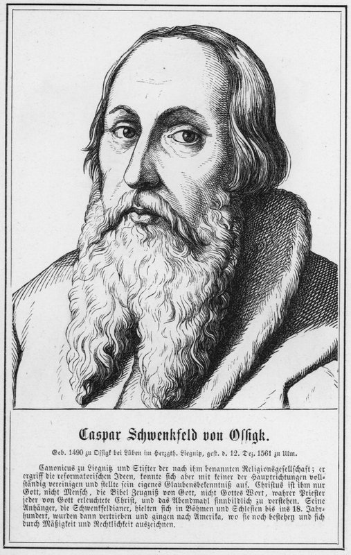 Caspar Schwenkfeld von Ossigk (grafika) autorstwa German School