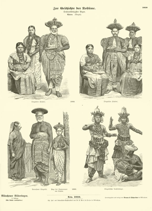 Stroje cejlońskie, 1880 autorstwa German School