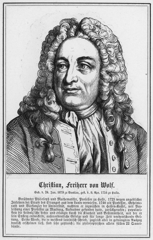 Christian, Freiherr von Wolf (rycina) autorstwa German School