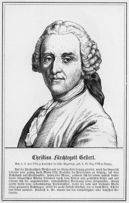 Christian Angstegott Gellert (Grawerowanie) autorstwa German School