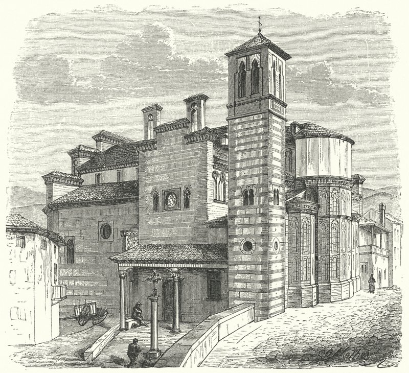Kościół Santiago del Arrabal, Toledo, Hiszpania (rycina) autorstwa German School