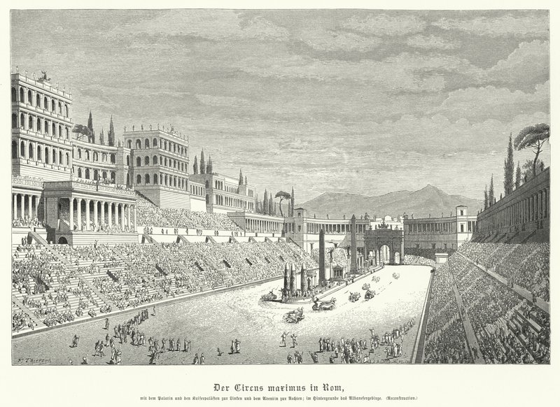 Circus Maximus, Rzym (rycina) autorstwa German School