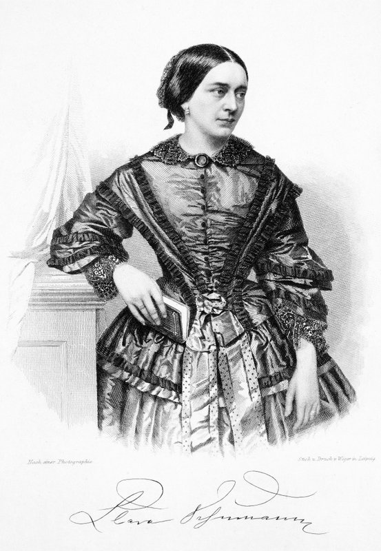 Clara Schumann, niemiecka pianistka i kompozytorka (lito) autorstwa German School
