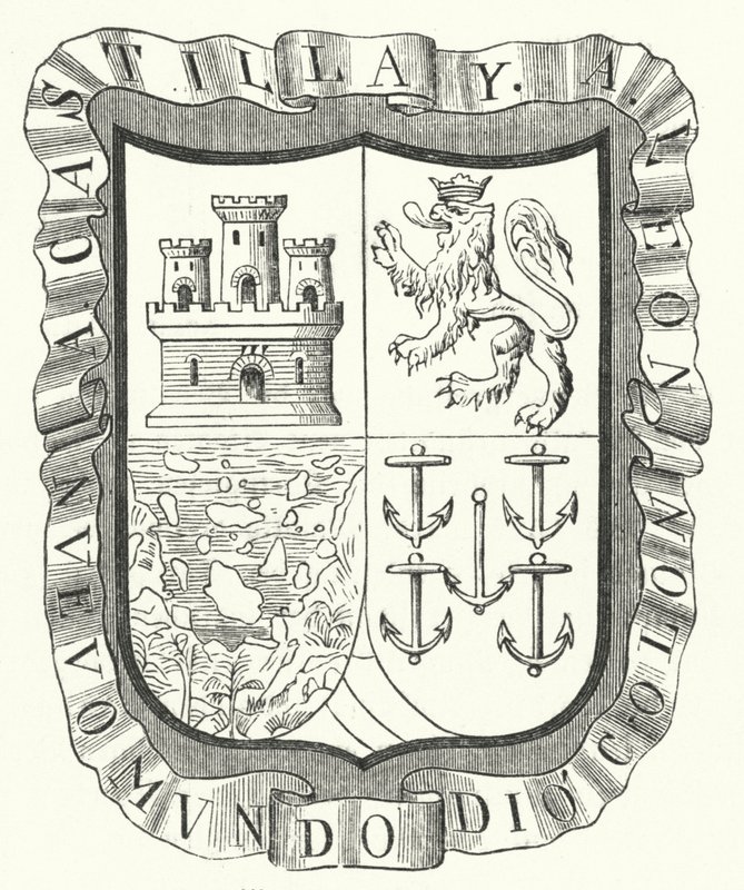 Herb Krzysztofa Kolumba (grawerowanie) autorstwa German School