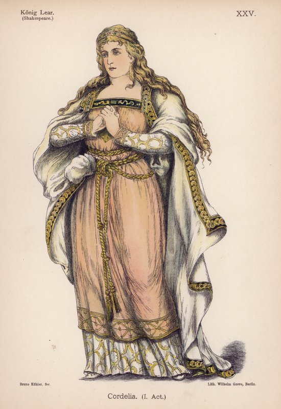 Cordelia z Króla Leara Szekspira (kolor lito) autorstwa German School