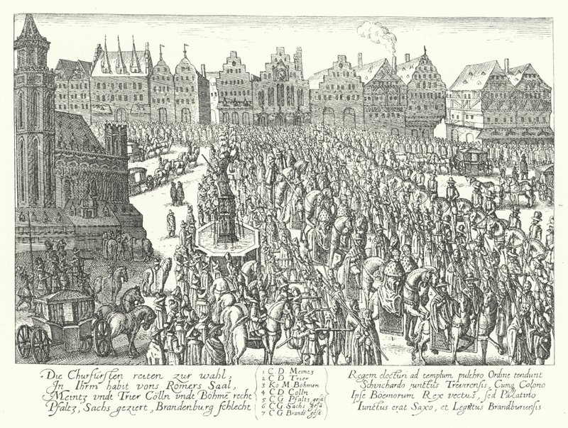 Procesja koronacyjna cesarza Ferdynanda II, Frankfurt autorstwa German School