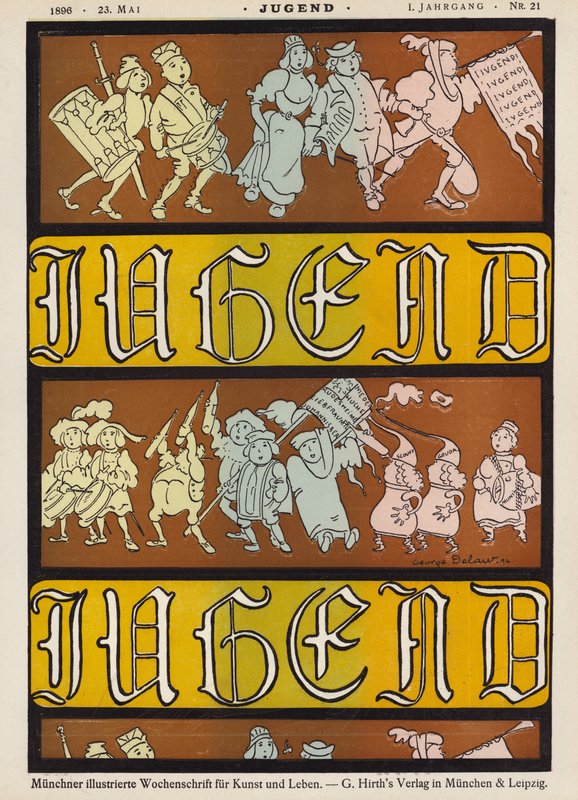 Ilustracja na okładce magazynu Jugend, 1896 autorstwa German School