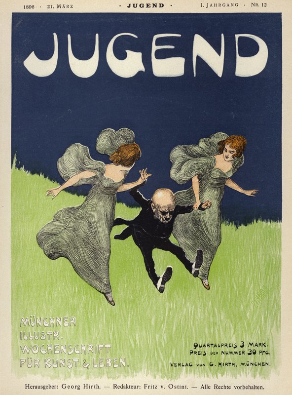 Ilustracja na okładce magazynu Jugend, 1896 autorstwa German School