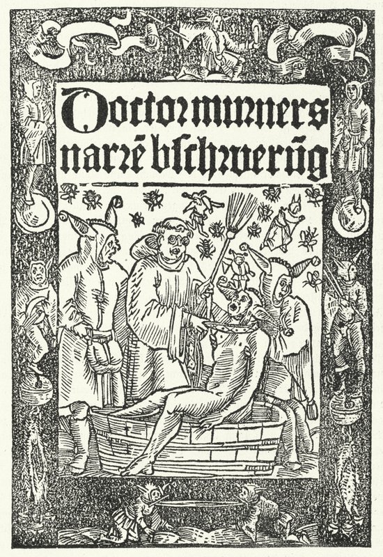 Okładka dzieła Thomasa Murnera The Summoning of Fools (grafika) autorstwa German School