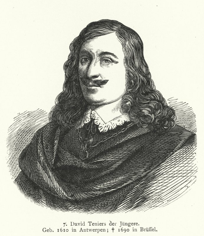David Teniers Młodszy, flamandzki artysta barokowy (grafika) autorstwa German School