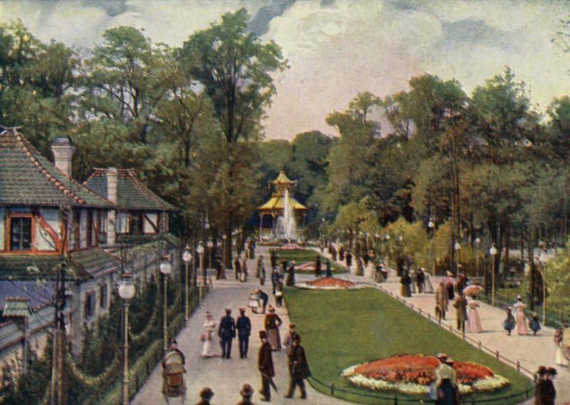 Dreisternpromenade, Ogród Zoologiczny w Berlinie, Niemcy (kolor lito) autorstwa German School