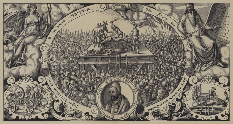 Egzekucja Lippolda ben Chluchima, mistrza mennicy brandenburskiej, Berlin, 28 stycznia 1573 autorstwa German School
