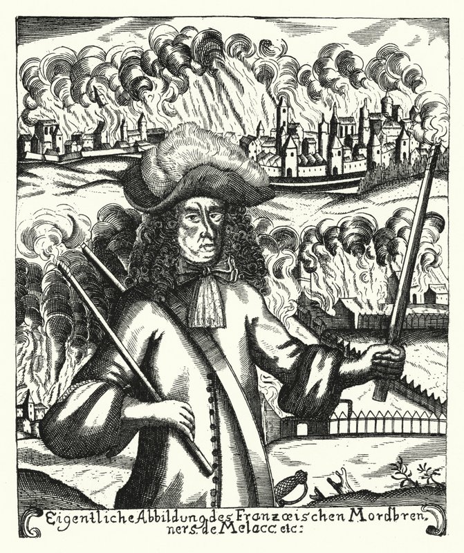 Ezechiel du Mas, hrabia de Melac, francuski żołnierz (rycina) autorstwa German School