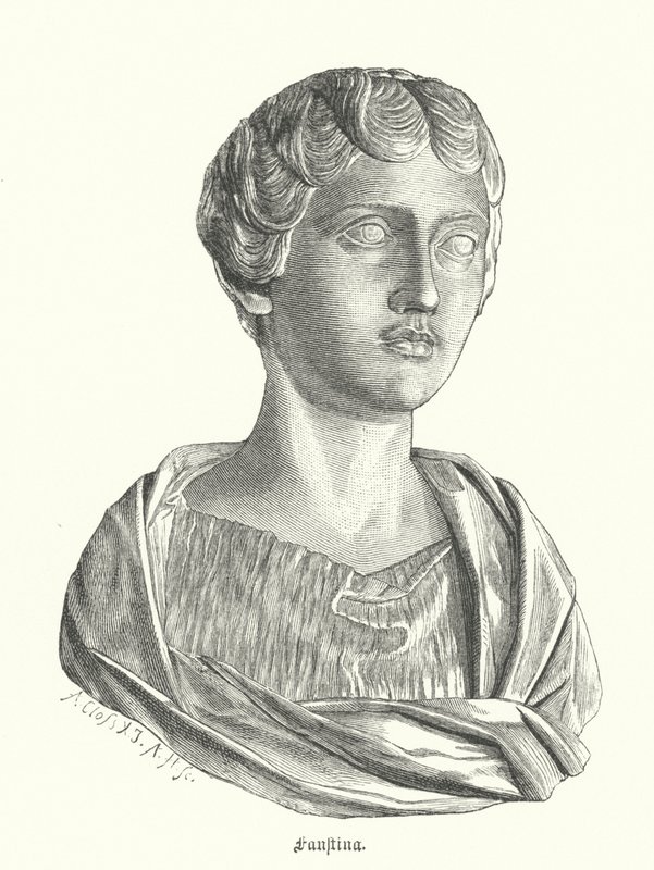 Faustyna Młodsza, żona cesarza rzymskiego Marka Aureliusza (rycina) autorstwa German School
