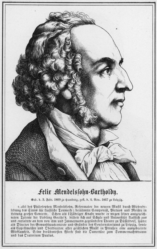 Felix Mendelssohn-Bartholdy (grafika) autorstwa German School