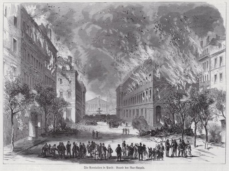 Pożary na Rue Royale, Komuna Paryska autorstwa German School