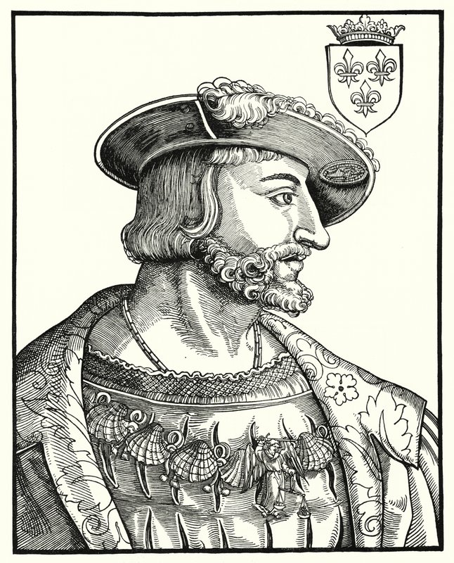 Franciszek I, król Francji (grafika) autorstwa German School