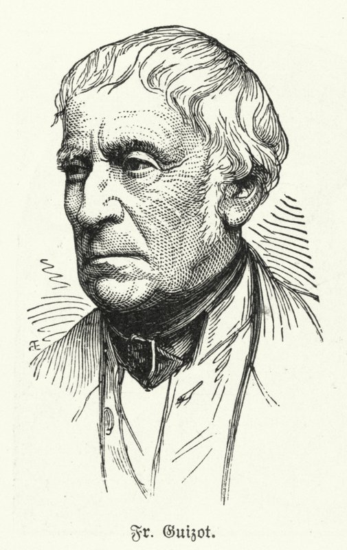 Francois Guizot , francuski historyk i mąż stanu (lito) autorstwa German School