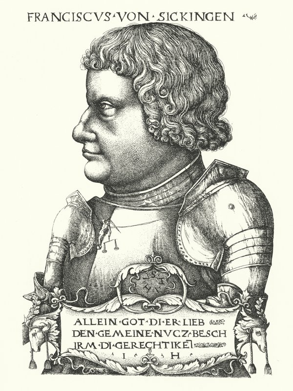 Franz von Sickingen, niemiecki rycerz okresu reformacji (rycina) autorstwa German School