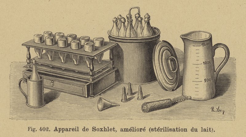 Franz von Soxhlets ulepszył aparat do sterylizacji mleka autorstwa German School