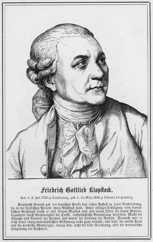 Friedrich Gottlieb Klopstock (grafika) autorstwa German School