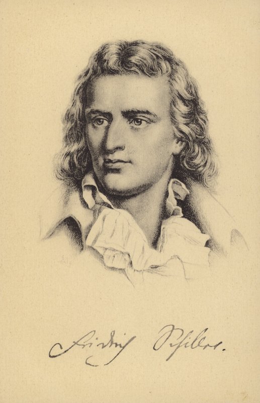Friedrich von Schiller (1759-1805), niemiecki poeta, filozof, historyk i dramaturg (litografia) autorstwa German School