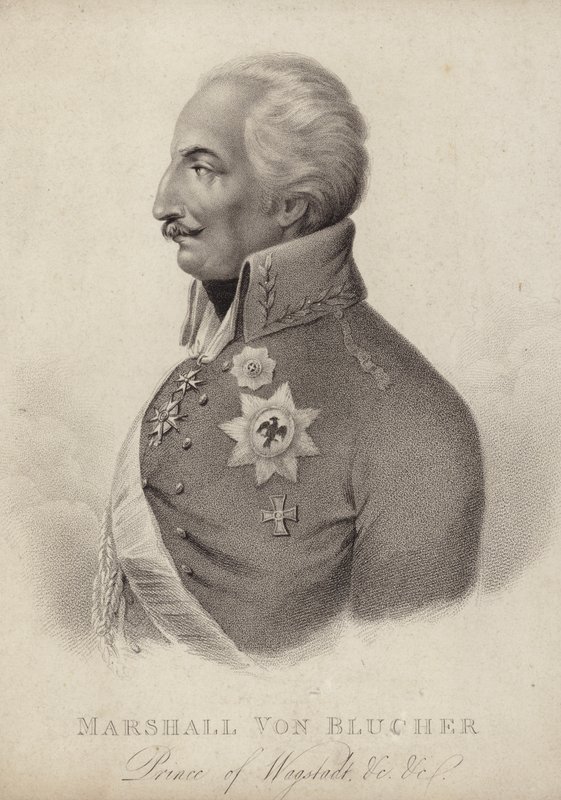 Gebhard von Blucher, feldmarszałek pruski (grafika) autorstwa German School